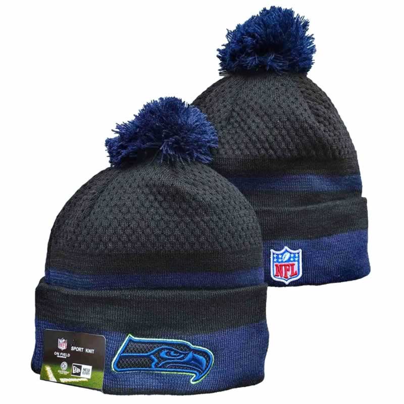 Seahawks Team Logo Black and Navy Pom Cuffed Knit Hat YD,We sell and wholesale Seahawks Team Logo Black and Navy Pom Cuffed Knit Hat YD on line form chian!